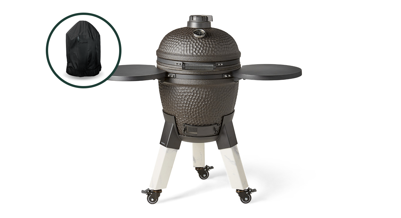 Moddern Kamado Black Incl. Side-table & Marble-look Legs