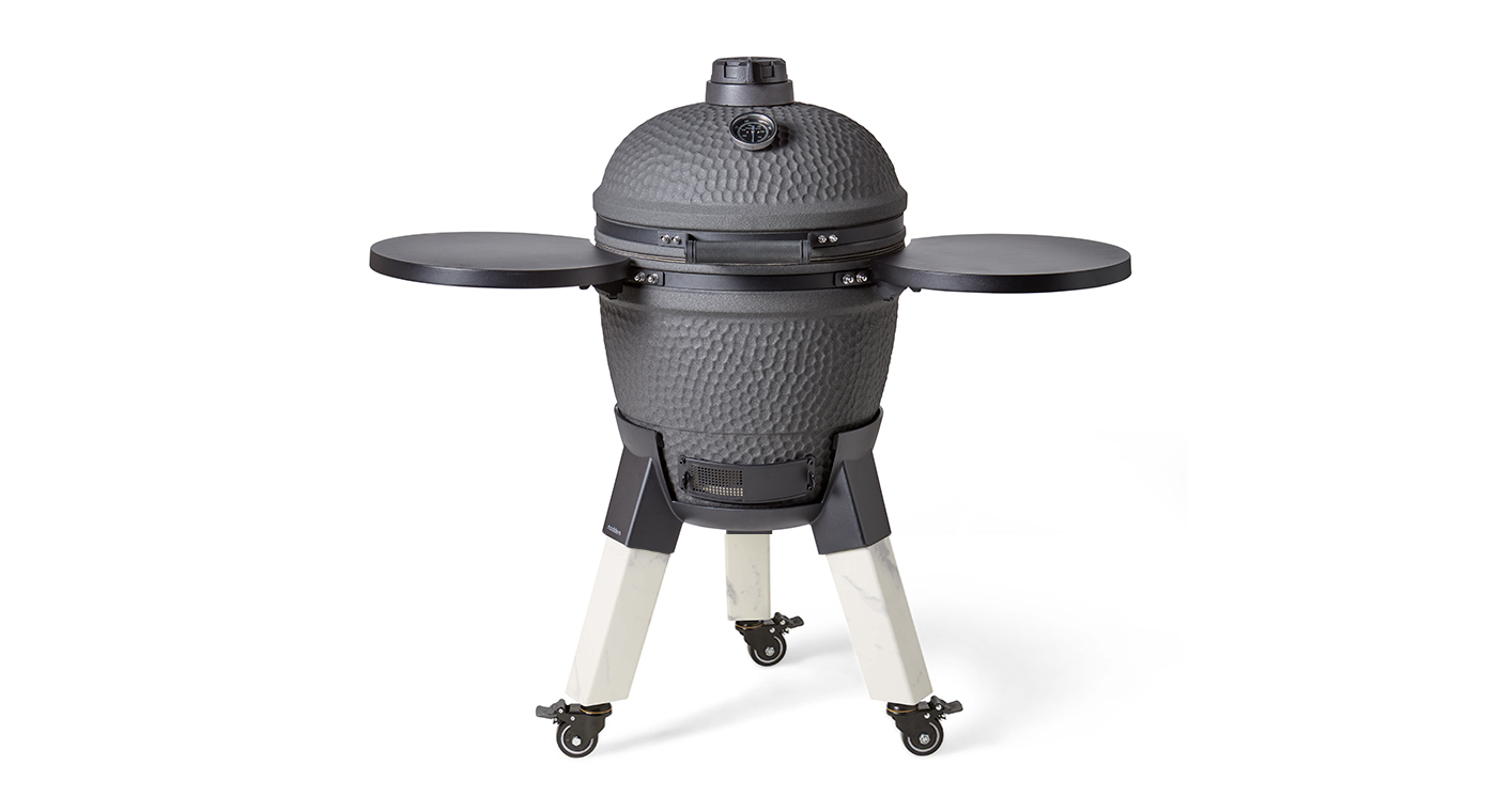 Moddern Kamado Charcoal Grey incl. Zijtafels & Marble-look Poten (showmodel)