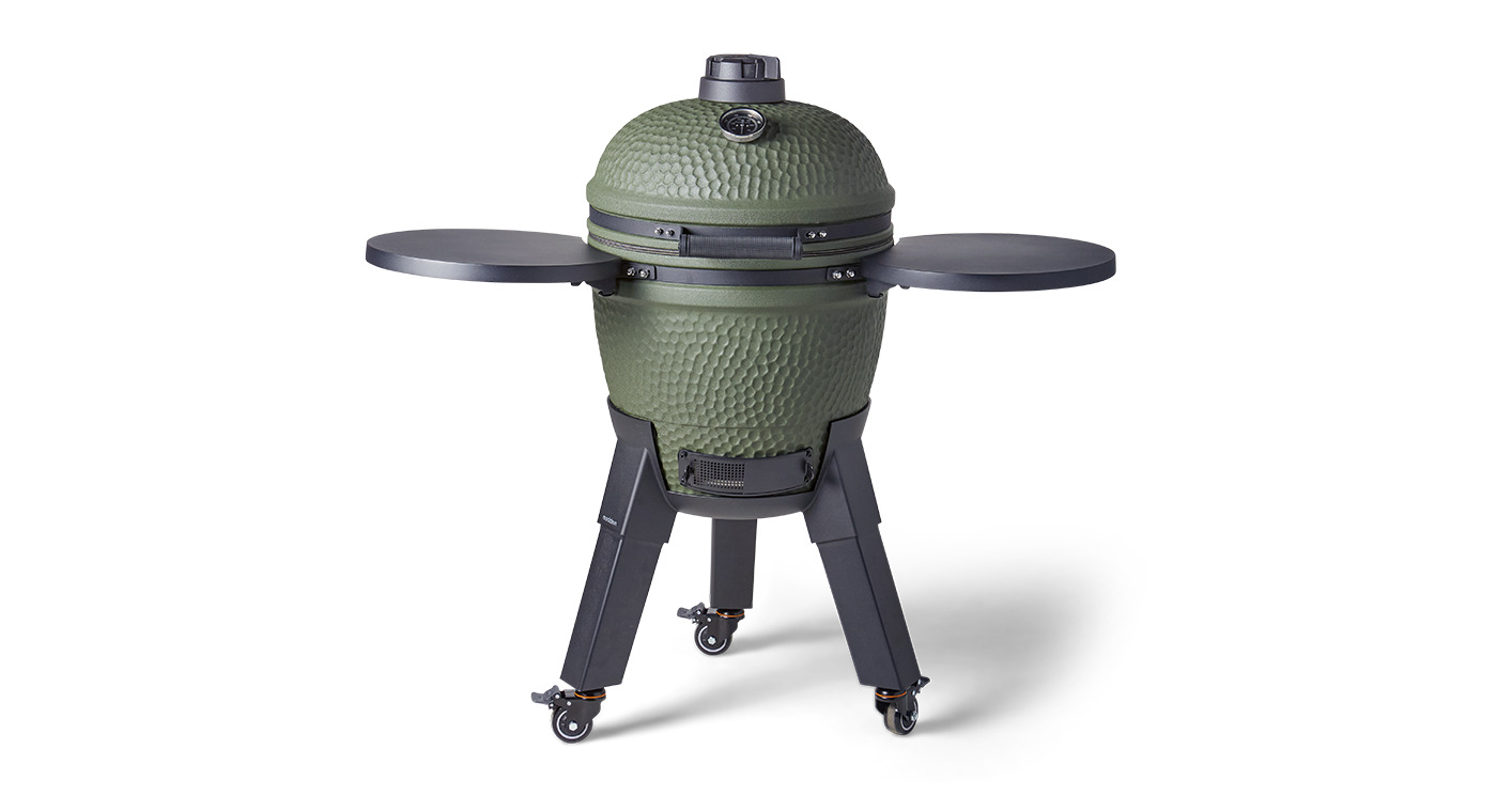 Moddern Kamado Groen incl. Zijtafels & Zwarte Poten (showmodel)