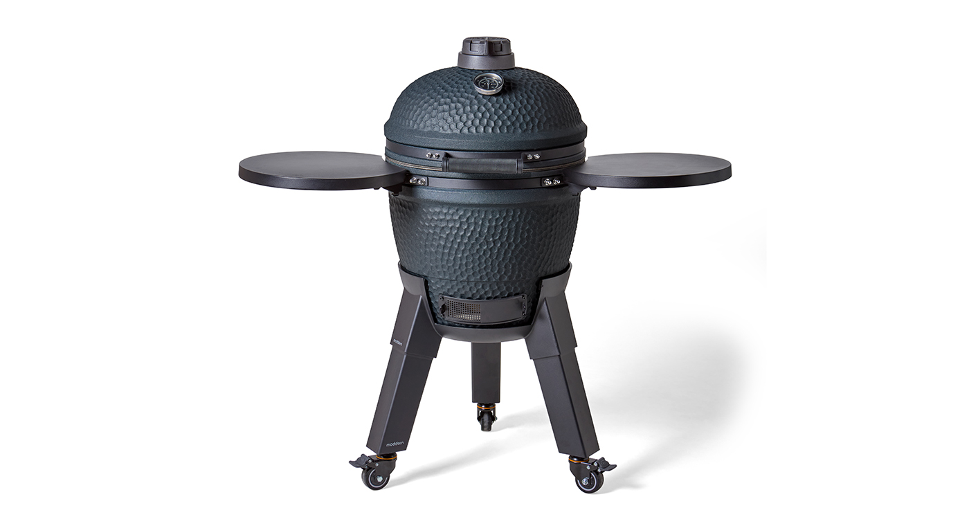 Moddern Kamado Royal Blue incl. Zijtafels & Zwarte Poten (showmodel)